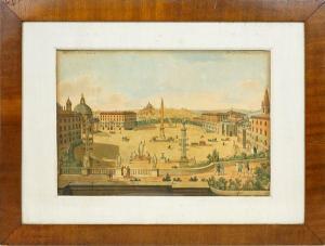 COTTAFAVI Gaetano 1800-1865,Piazza del Popolo,Pirone Casa d'Aste IT 2023-07-25