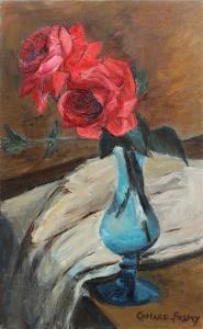 COTTARD FOSSEY Louise 1902-1983,Red roses in a vase,Matsa IL 2018-01-18