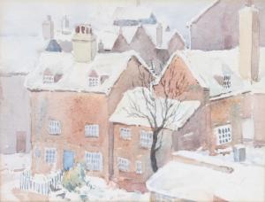 COTTEE Mabel Winifred 1905-1991,winter town scape,Denhams GB 2017-06-14