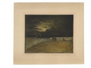 COTTET Charles 1863-1925,Pêcheurs fuyant l'orage,1905,Christie's GB 2024-04-12