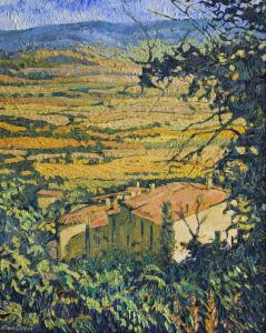 COTTON Alan 1936,Provence landscape,Clevedon Salerooms GB 2024-03-14