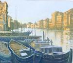 COTTON Alan 1936,Venice - Moorings on the Grand Canal,Bonhams GB 2008-10-31
