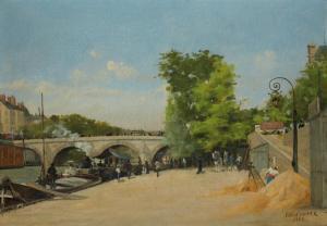 COUDER E,Le Pont Neuf à Paris,1885,Aguttes FR 2013-12-02