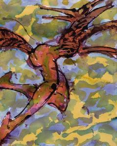COUGHTRY John Graham 1931-1999,Untitled (Flying Figure),1996,Heffel CA 2023-06-29