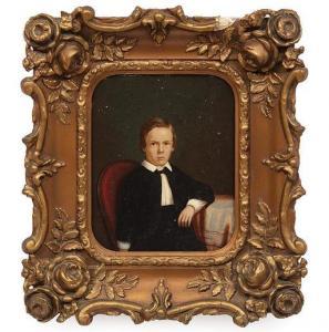 COULON George David 1823-1904,Portrait of a Seated Boy,Neal Auction Company US 2021-04-17