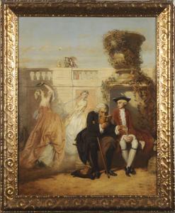 COULON Louis 1819-1855,Le Jeu de Badminton,Galerie Moderne BE 2017-02-21