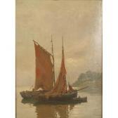 COULON Rene 1876,Fishing Boats St. Juliae,Ripley Auctions US 2012-02-25