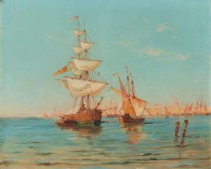 COULOT R 1800-1800,Venise, bateaux dans la lagune,Doutrebente FR 2023-06-16