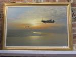 COULSON Gerald M. 1926-2021,Two Spitfires at sunset,Willingham GB 2022-01-29