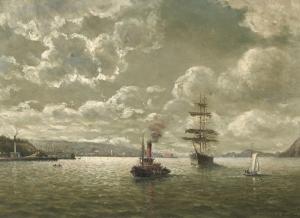 COULTER William Alexander,Red Stack tug and clipper ship in the Golden Gate,Bonhams 2016-04-12