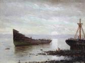 COULTER William Alexander 1849-1936,Ships at Dawn,Clars Auction Gallery US 2016-11-13