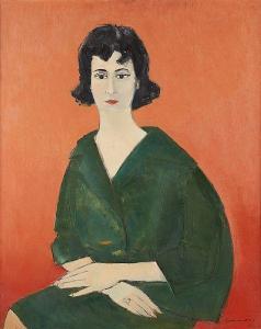 COUMANS Raymond 1922-2001,Portrait de jeune femme,Horta BE 2020-01-20