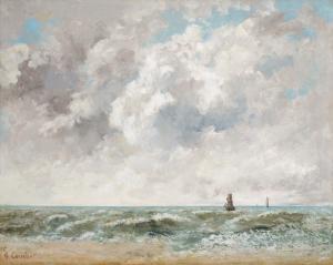 COURBET Gustave 1819-1877,Marine, Trouville,1865,Sotheby's GB 2023-12-06
