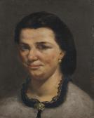 COURBET Gustave 1819-1877,Portrait de femme,1850,Christie's GB 2020-06-17