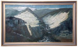 COURTENEY RONALD 1922-2011,Continental Mountain landscape,Keys GB 2019-04-26