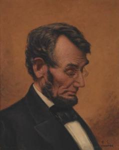 COURTER Franklin C. 1854-1947,Portrait of Abraham Lincoln,John Moran Auctioneers US 2021-09-28