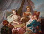 COURTIN Jacques Francois 1672-1752,Children making music,Palais Dorotheum AT 2015-04-21