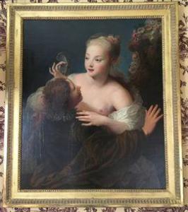 COURTIN Jacques Francois 1672-1752,Un couple et le papillon,Osenat FR 2021-09-26