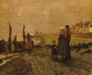 COUSE Eanger Irving 1866-1936,French Fishing Scene,Scottsdale Art Auction US 2024-04-12