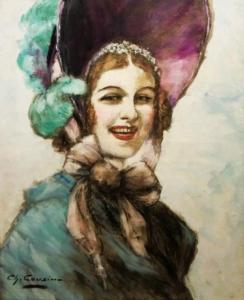 COUSIN Charles 1909-1955,Portrait of a young woman,Matsa IL 2022-06-28