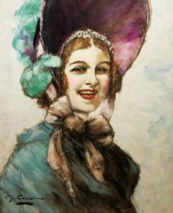 COUSIN Charles 1909-1955,Portrait of a young woman,Matsa IL 2021-12-15