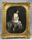 COUSIN Henriette 1800-1800,Jeune femme assise près d'une rivière,1843,Rieunier FR 2012-03-19
