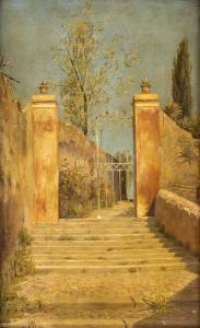 COUSINS LAWRENCE John 1871-1888,view of a gate in rome,Maynards CA 2015-12-09