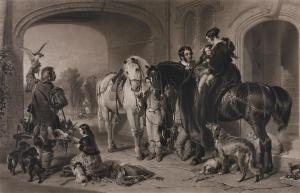 COUSINS Samuel 1801-1887,Return from Hawking,1840,Mellors & Kirk GB 2022-04-12