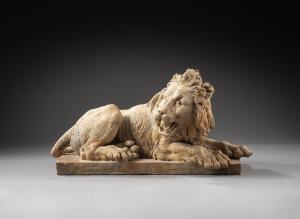 Coustou I Guillaume 1677-1746,Reclining lion,1715-1719,Sotheby's GB 2023-07-04