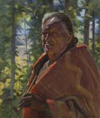 COUTTS Gordon 1868-1937,Elderly American Indian with pipe,John Moran Auctioneers US 2019-09-08