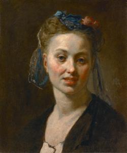 COUTURE Thomas 1815-1879,Portrait de femme,Audap-Mirabaud FR 2013-11-25
