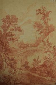 COUTURIER Charles 1768-1852,Paysage au chasseur,Rossini FR 2019-09-25