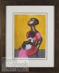 COVARRUBIAS,African American woman and child,Pook & Pook US 2012-12-14