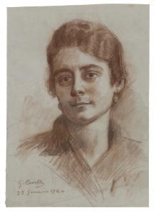 Covelli Gian Emanuele 1872-1932,Ritratto di giovane donna,1920,Minerva Auctions IT 2016-11-29