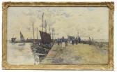 COVENTRY Robert McGown 1855-1914,BOATS AT HARBOUR, A PAIR,McTear's GB 2020-03-11
