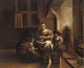 COVEYN Reinier 1636-1674,A woman and her children in a kitchen,Christie's GB 2002-04-19