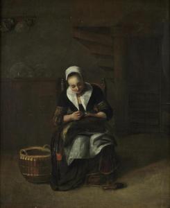 COVEYN Reinier 1636-1674,The seamstress,1667,Bonhams GB 2012-10-23