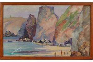 COWARD Noel 1899-1973,View of a Jamaican Beach with Rocky Headland,Tooveys Auction GB 2015-06-17