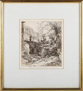 COWERN Raymond Teague,Anticoli Corrado, below the Waterfall,1939,Tooveys Auction 2023-01-18