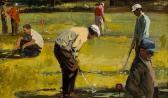 COWHEY KEN,Professional Golfers on Putting Practice Green,c.1900,Shannon's US 2015-06-16
