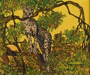 COWLES Fleur 1908-2009,A cheetah in a tree,Bellmans Fine Art Auctioneers GB 2023-09-05