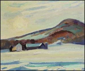 COWLEY BROWN Patrick George 1918,Winter Landscape / Portrait,Heffel CA 2014-08-28