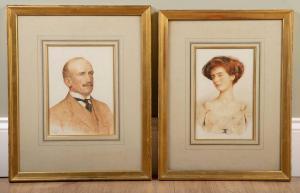 COWPER Frank Cadogan 1877-1958,a pair of portraits,1910,Mallams GB 2022-08-15