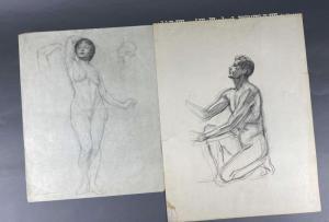 COX Allyn 1896-1982,sketches of female figures,Quinn & Farmer US 2023-01-14