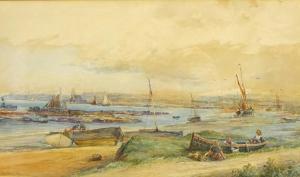 COX Charles Edward 1880-1901,Figures Along the Shoreline,David Duggleby Limited GB 2019-04-13