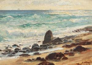 COX Charles Hudson 1829-1901,Coastal scenery from Lizard,Bruun Rasmussen DK 2021-08-02
