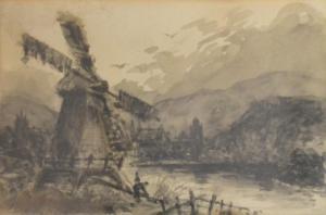 COX David I 1783-1859,A Windmill With Figures In The Foreground,Jacobs & Hunt GB 2019-03-12