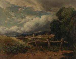 COX David I 1783-1859,Haymaking landscape with approaching storm,1853,Bonhams GB 2024-03-14