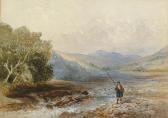 COX David II 1809-1885,fisherman on a highland river,Bonhams GB 2003-06-24