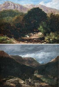 COX David II 1809-1885,Sheep sheltering in a wooded valley;,Martel Maides GB 2013-04-24